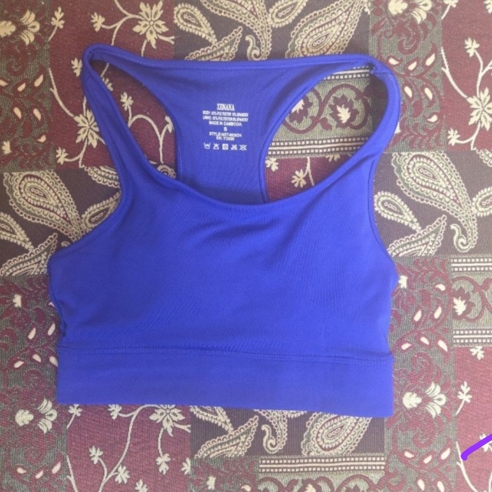 Zella Blue Racerback Sports Bra for Medium Impact